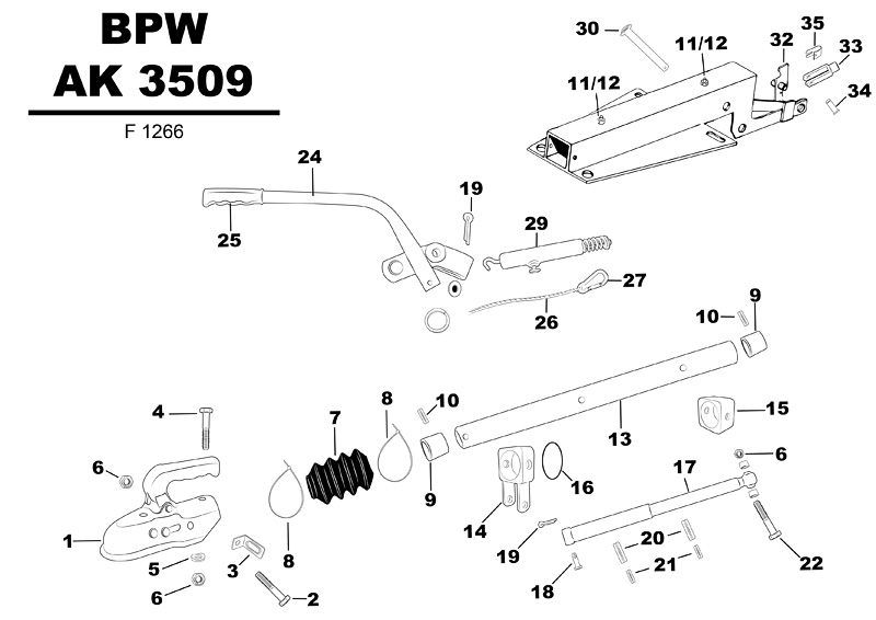 BPW AK 2509 sprängskiss.