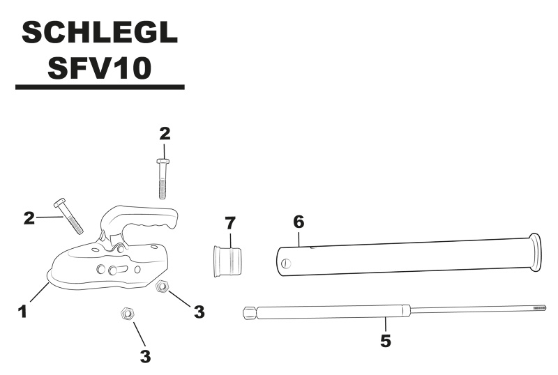 Sprängskiss för släpvagnen Schlegl SFV10.