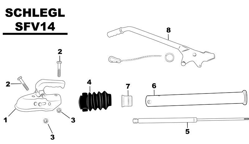 Sprängskiss för släpvagnen Schlegl SFV14.